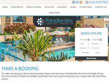 Tablet Screenshot of bookings.paradiseisles.com.au